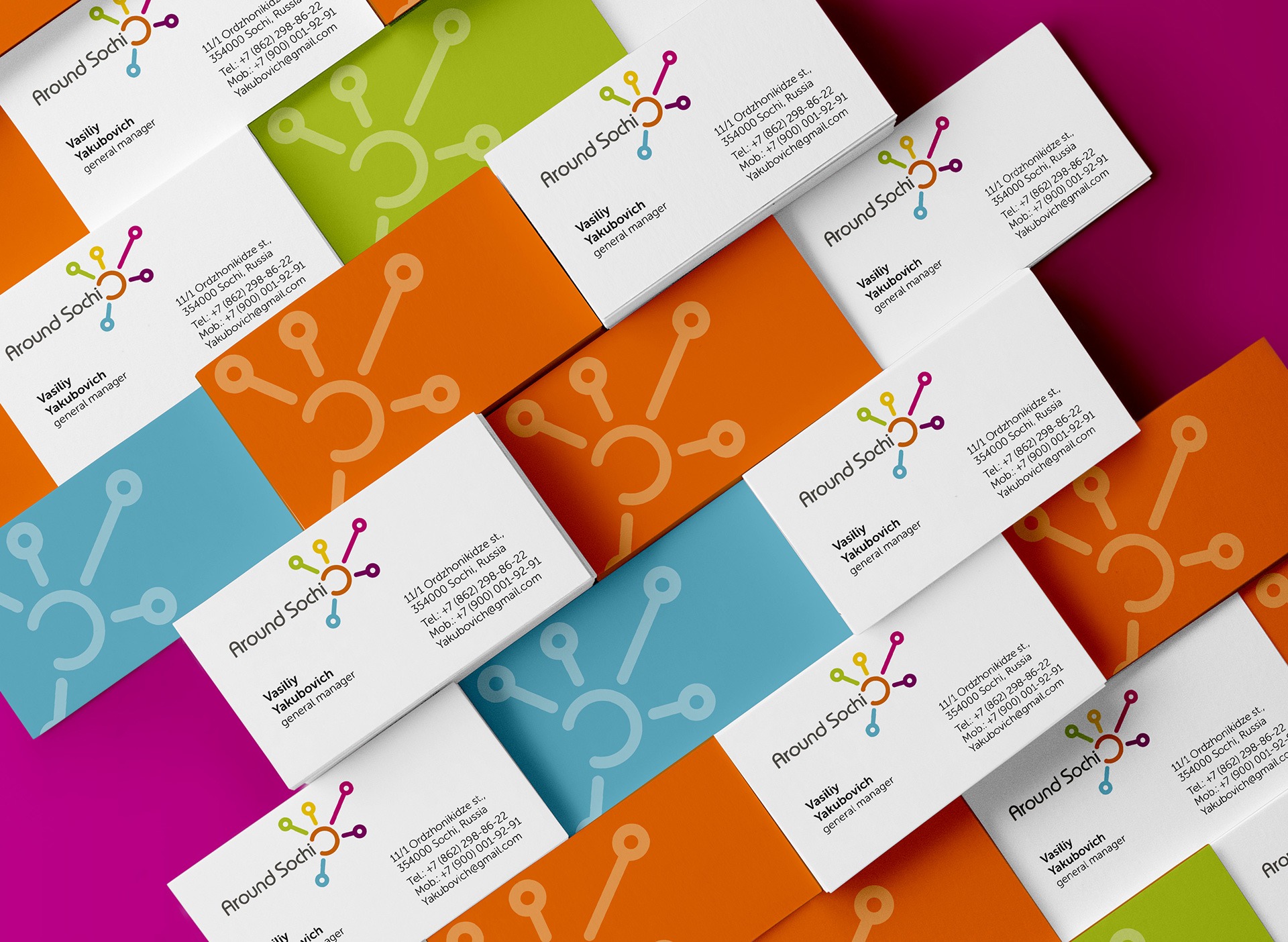 Logo design, Sochi, travel agency, branding, travel agency corporate identity