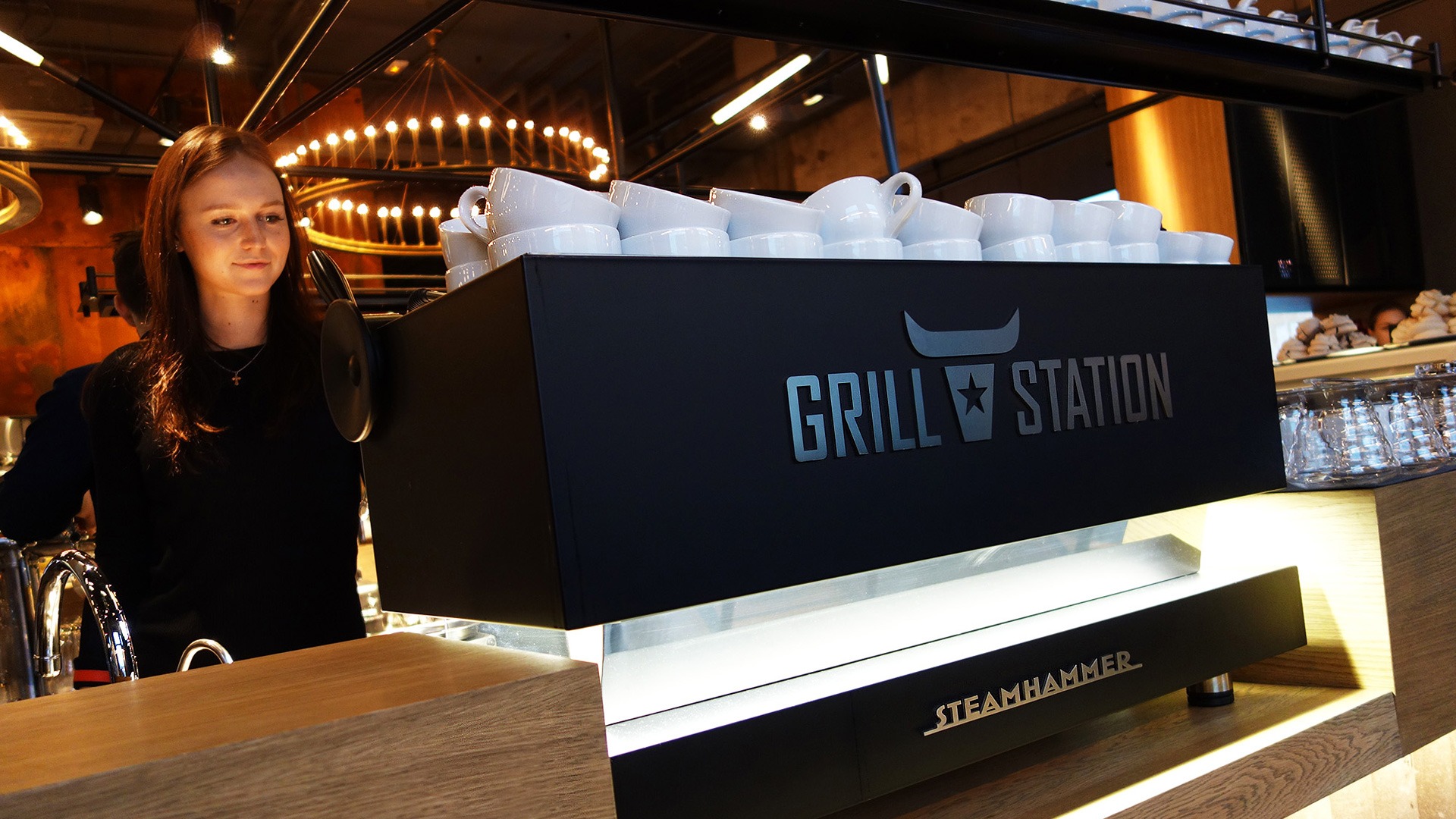 AsgardBranding, Grill Station restaurant, logo design, брендинг интерьера