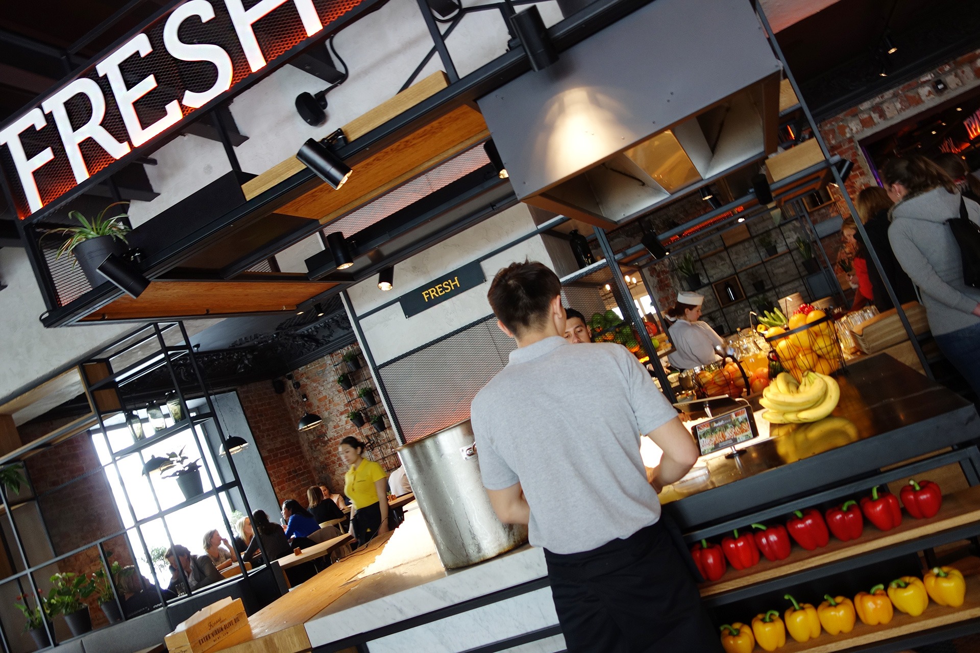 Asgard Branding, internal sign system design, sing system, Marketplace, restaurant branding, Moscow
