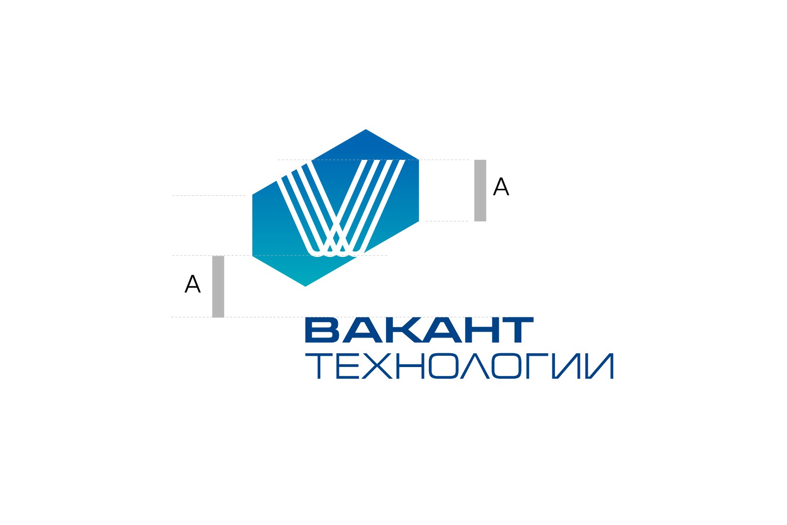 Asgard agency, Vacant, logo design, guide lines, corporate identity, blue logo, hexagon