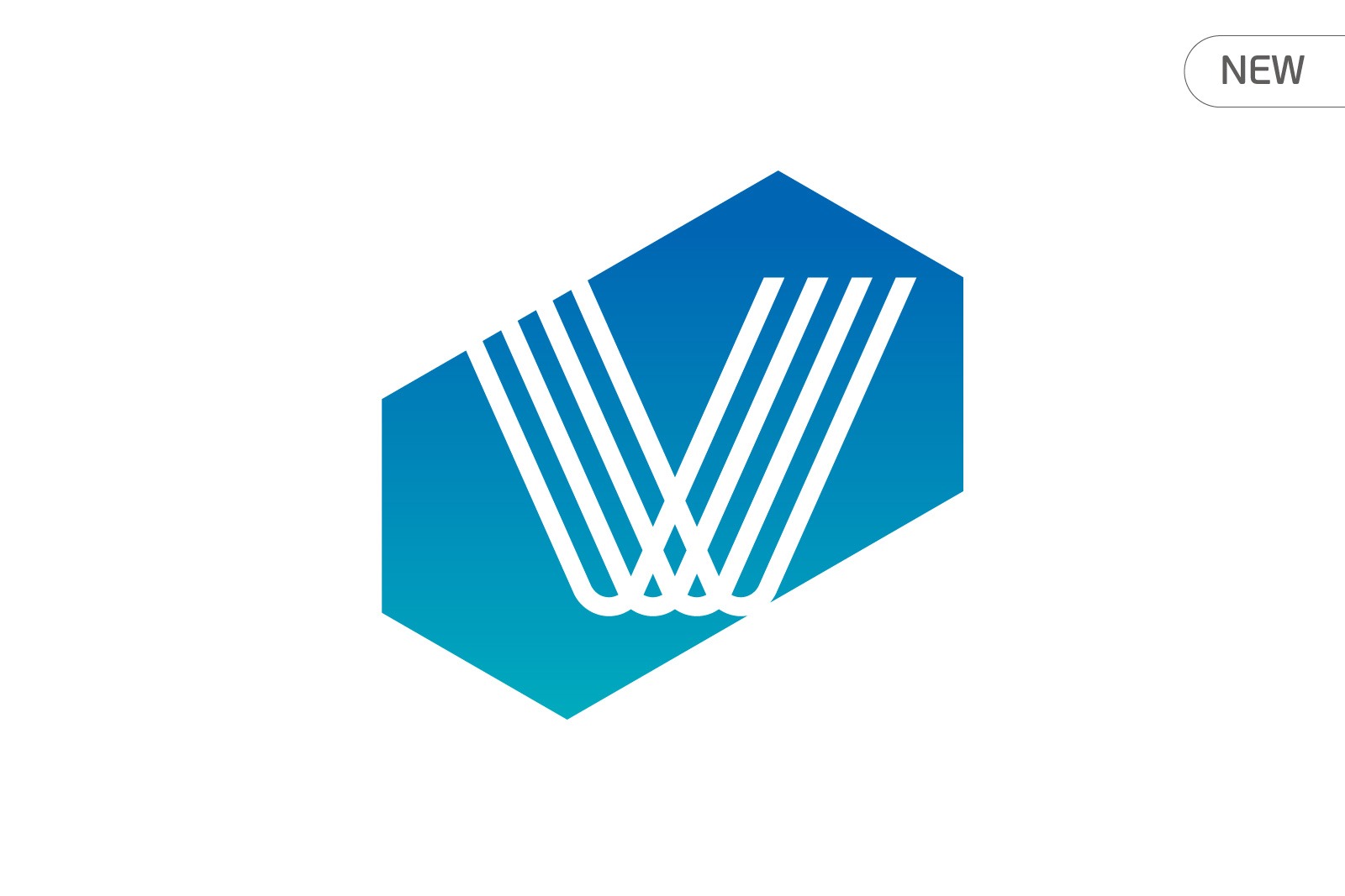 Logo design, hexagon, logo, разработка логотипа, v-logo, агентство Асгард, Вакант технологии