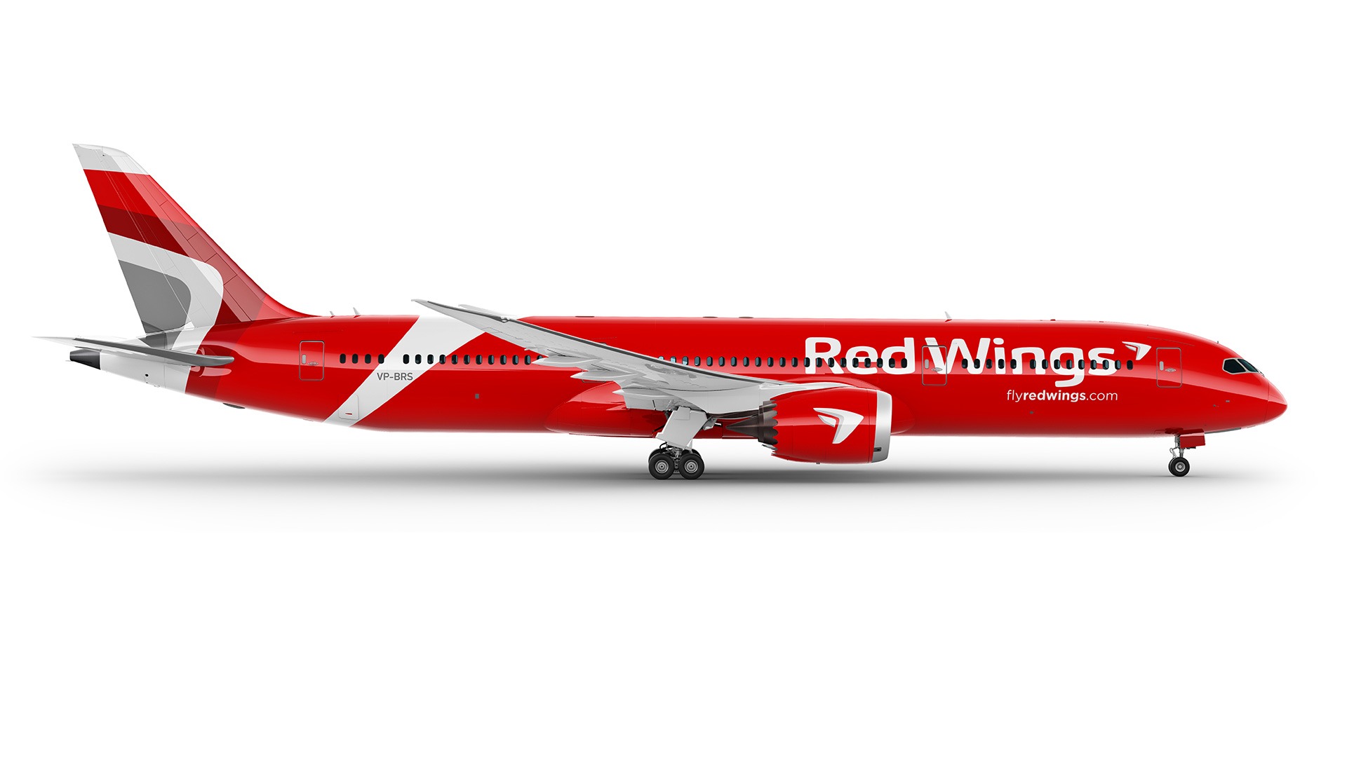 Red Wings airlines, livery design, дизайн ливреи самолета, red airplane, Asgard Branding