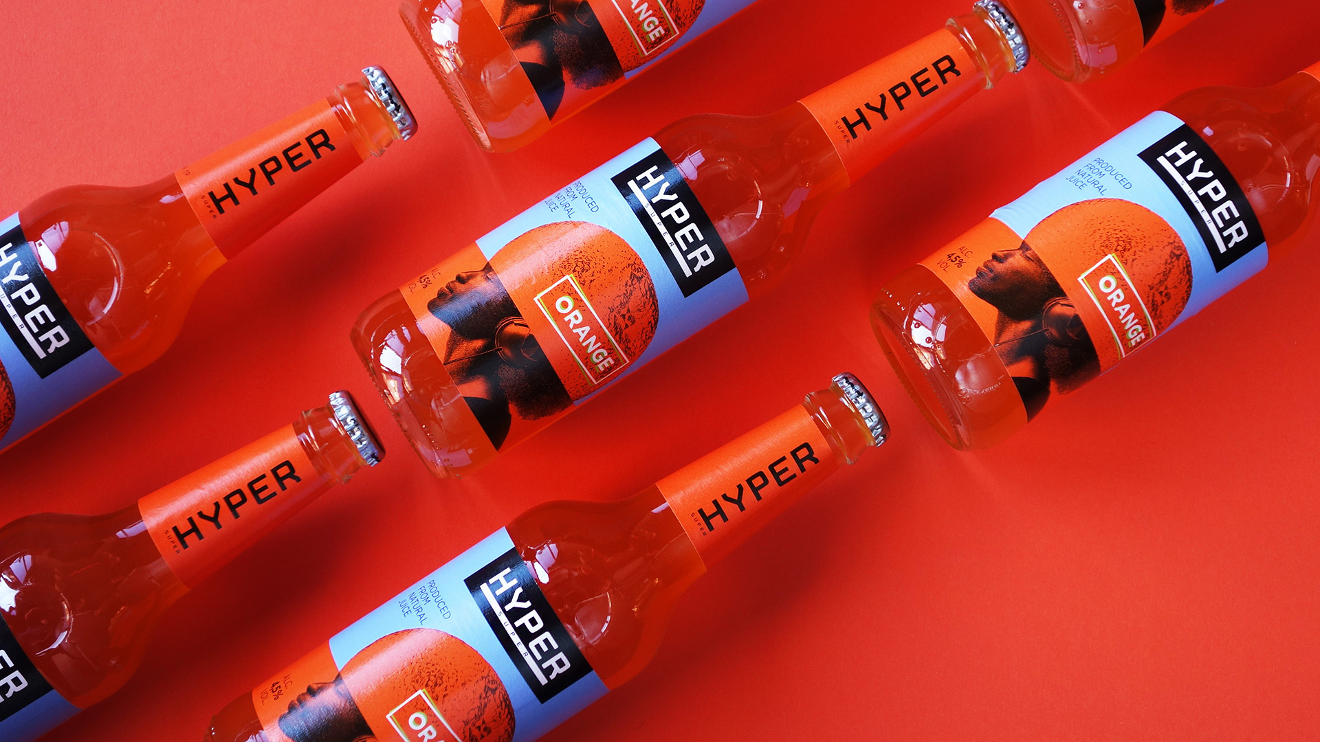 Hyper, напиток, Asgard Branding, packaging, illustration, packaging design, head, orange