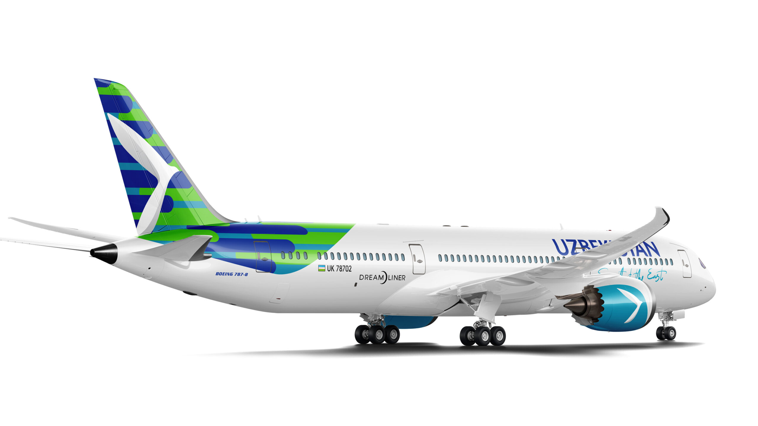 aircraft livery design, Uzbekistan Airways, dreamliner, boeing, tail, asgard branding, slogan, tagline
