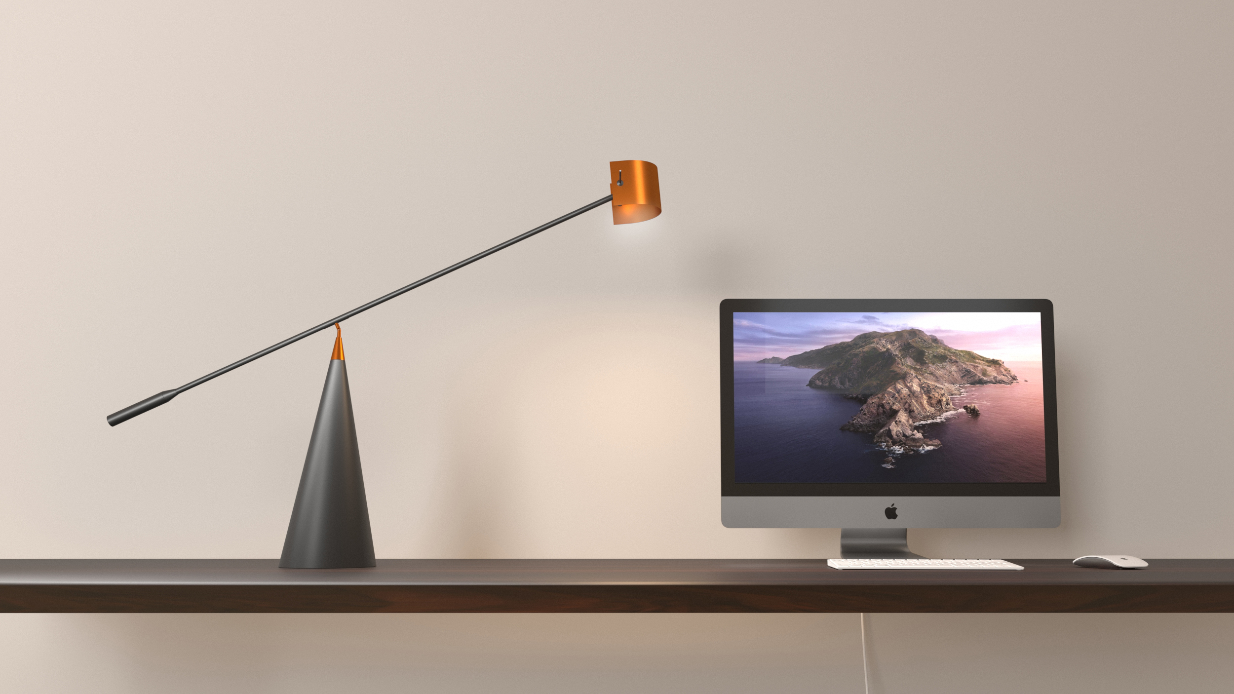 Asgard branding, industrial design, desk lamp project, lighting design, modern object