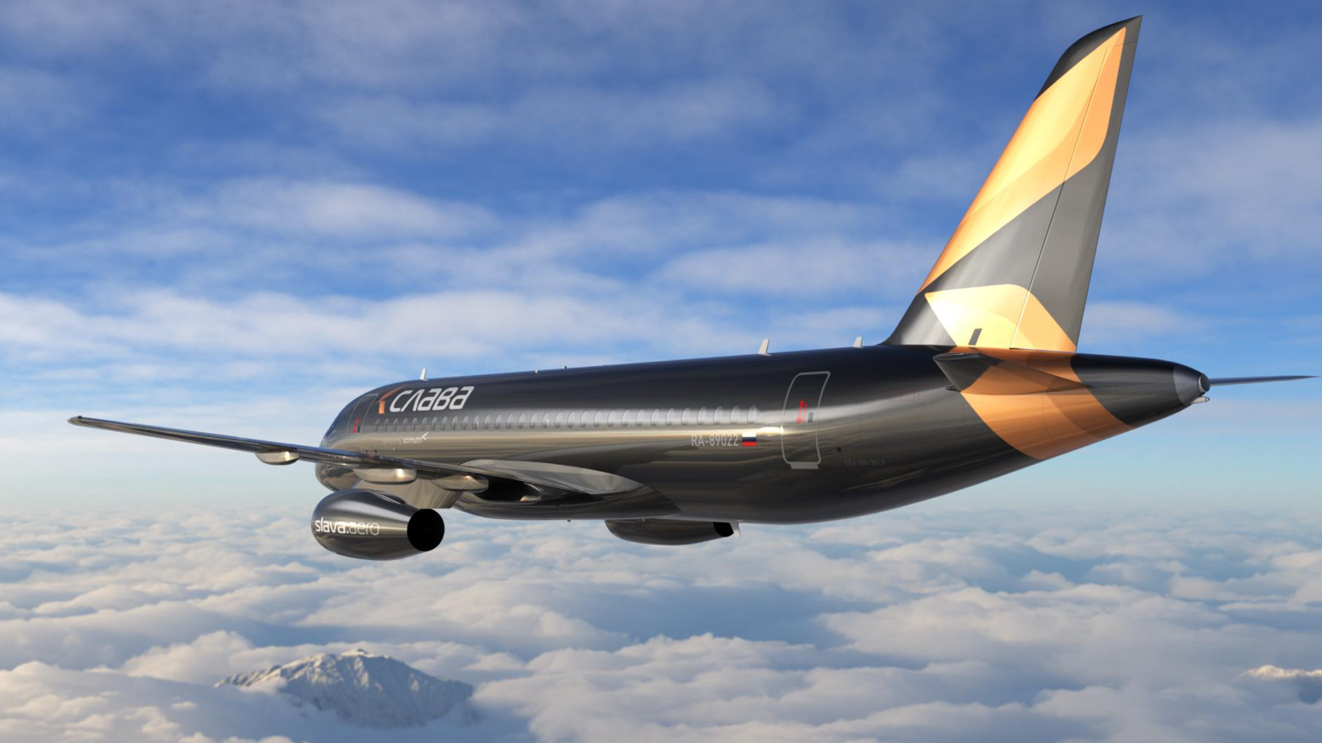 Slava Airlines, branding, livery design, black livery, Asgard Branding, черная ливрея, business jet
