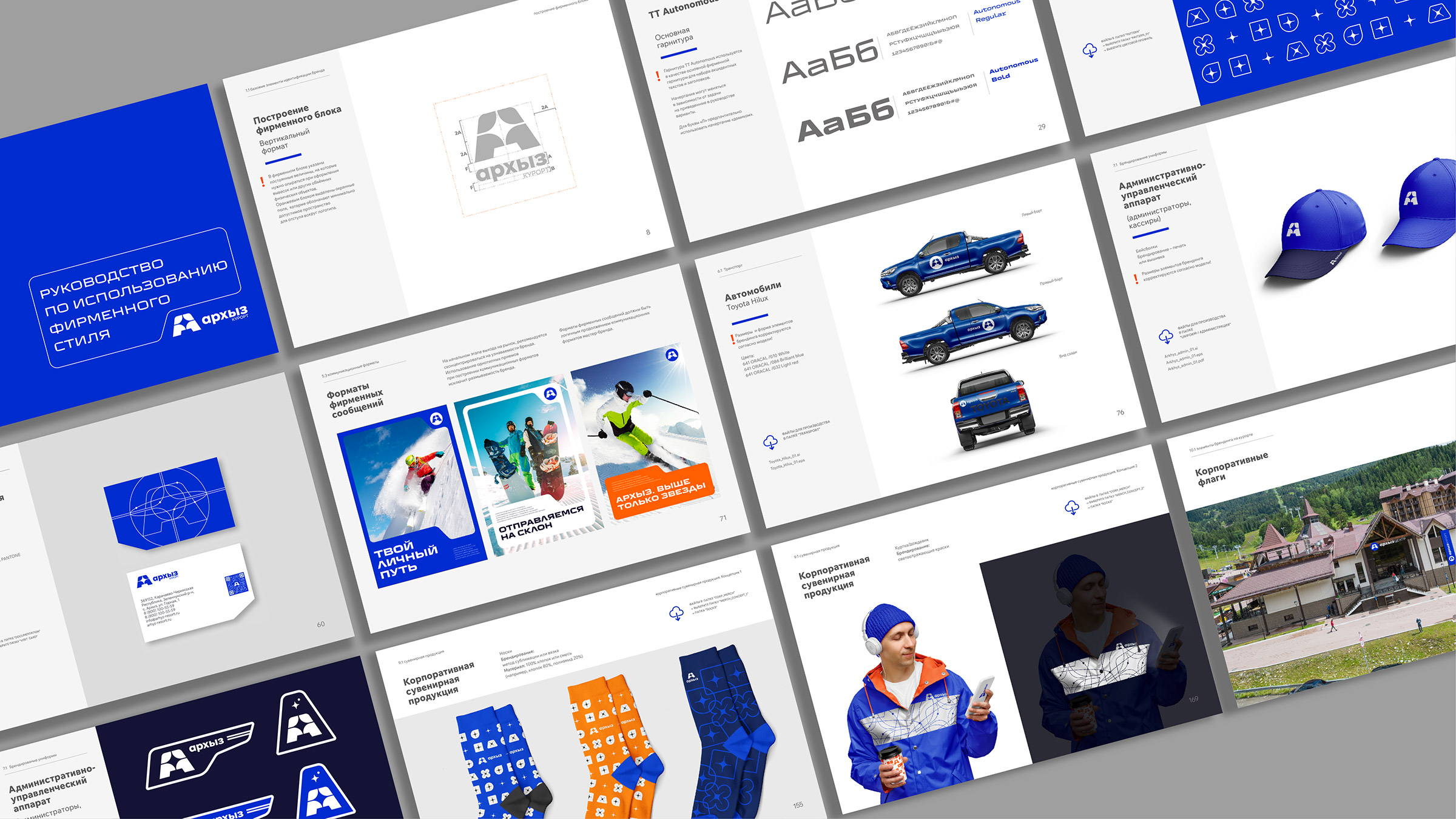 курорт Архыз, брендинг, брендбук, логотип, сетка, бренд-платформа