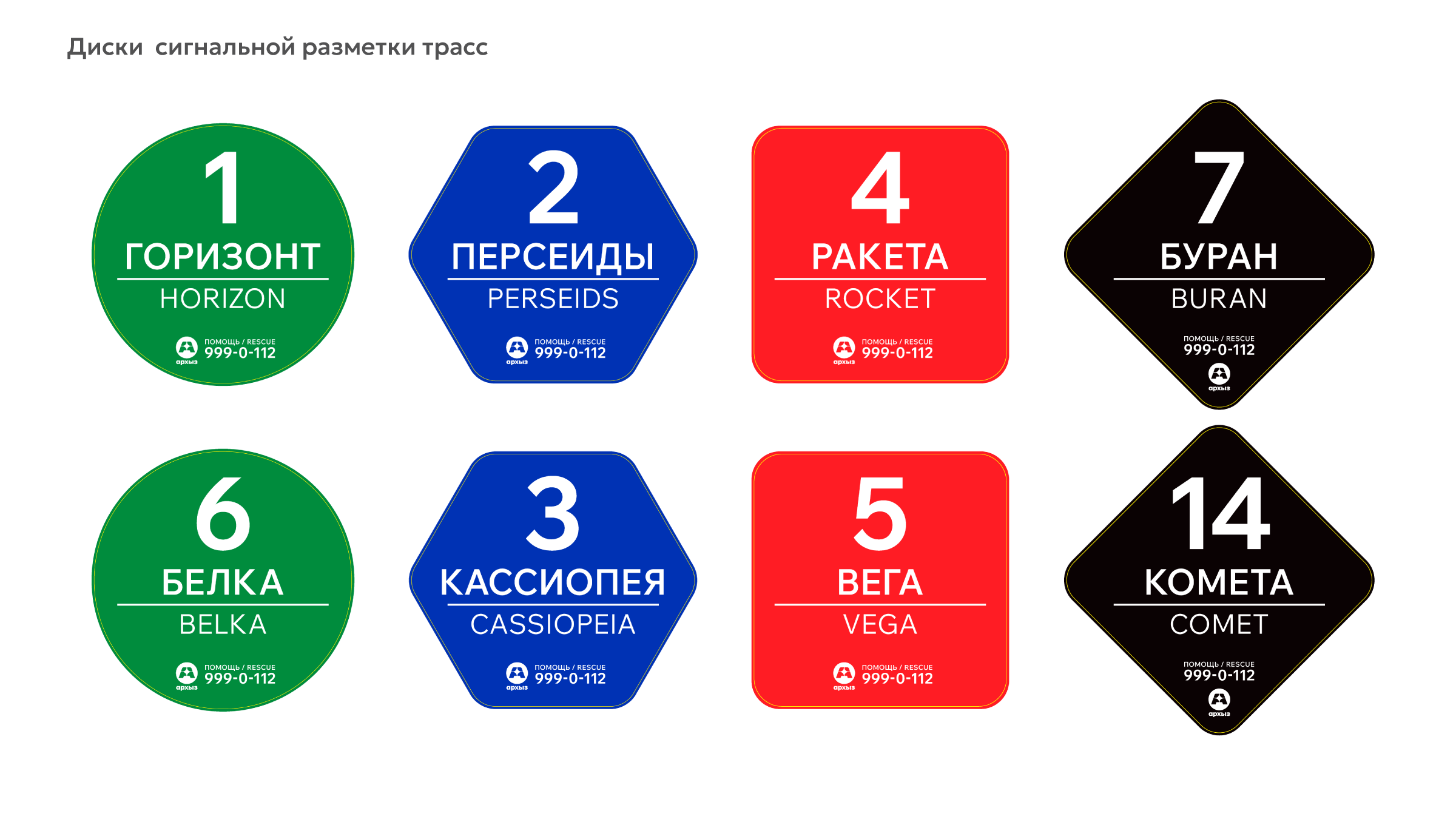 курорт Архыз, средовые объекты, навигация, брендинг, логотип, нумерация