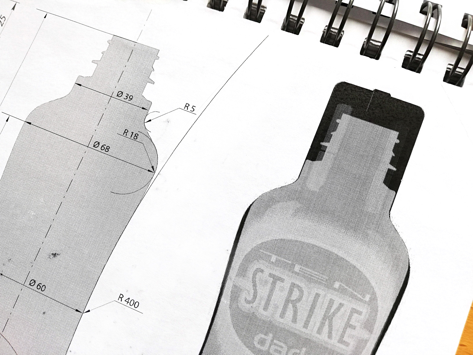 Ten Strike, Ten Strike Abbe, редизайн, дизайн упаковки, промышленный дизайн, логотип, знак, дизайн бутылки, эскиз, скетч, прототипирование, модель бутылки